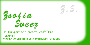 zsofia svecz business card